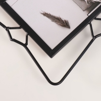 Фоторамка металл на 1 фото 10х15 см "Необычная геометрия" черный 16,7х20,5 см