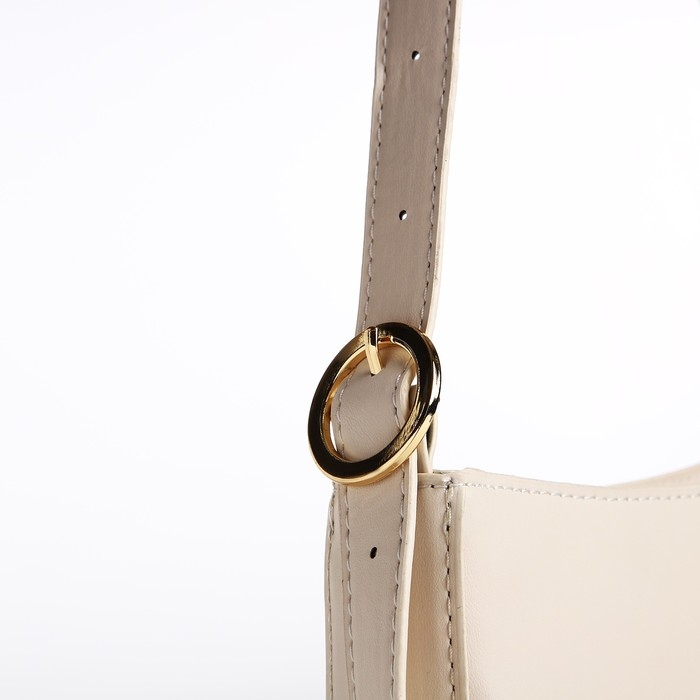 Сумка-багет на молнии, цвет белый