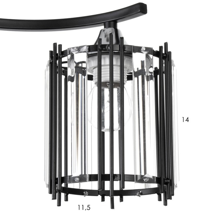 Люстра "Астрила" 3хЕ27 40Вт черный 61,5х12х28,5см BayerLux