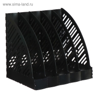 Лоток для бумаг вертикальный, 5 секций, чёрный Лоток для бумаг вертикальный, 5 секций, чёрный