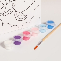 Картина по номерам для детей &laquo;Единорожка с шариками&raquo;, 21 х 15 см