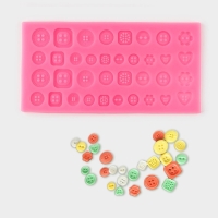 Молд &laquo;Пуговицы&raquo;, силикон, 21,3&times;10,6 см, цвет МИКС