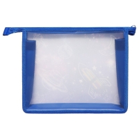 Папка для тетрадей А5, 230 х 190 х 50 мм, молния сверху, пластиковая, Calligrata "Ракета"