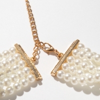 Чокер-колье «Роскошь» жемчужое, розовый в золоте, 30,5 см Чокер-колье «Роскошь» жемчужое, розовый в золоте, 30,5 см