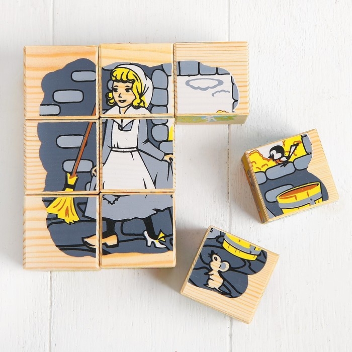 Кубики &laquo;Герои сказок&raquo;, 9 элементов