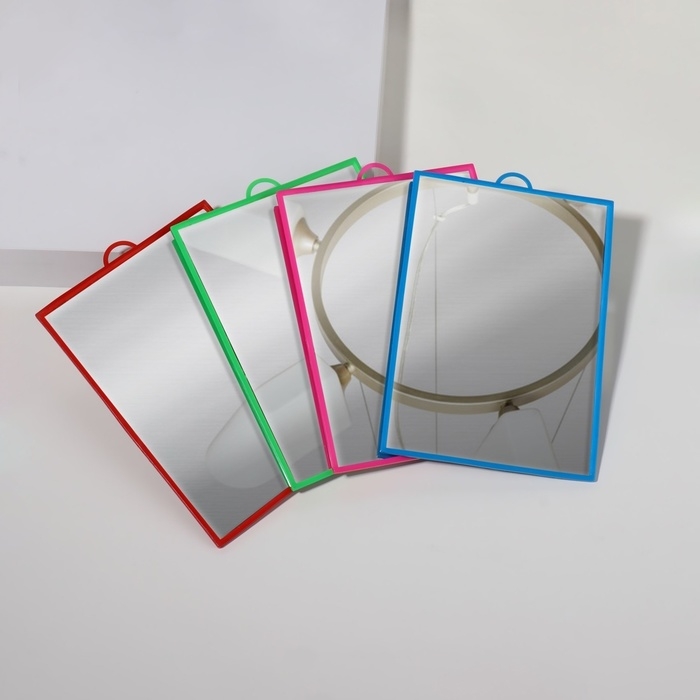 Зеркало настольное - подвесное, зеркальная поверхность 9,2 × 13 см, цвет МИКС Зеркало настольное - подвесное, зеркальная поверхность 9,2 × 13 см, цвет МИКС