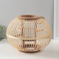 Подсвечник дерево на 1 свечу "Шар из лозы" натуральный 18х36х28 см Подсвечник дерево на 1 свечу "Шар из лозы" натуральный 18х36х28 см