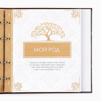 Родословная книга &laquo;Семейная летопись&raquo;, с деревянным элементом, 84 страницы, 24,5 х 23 х 4 см.