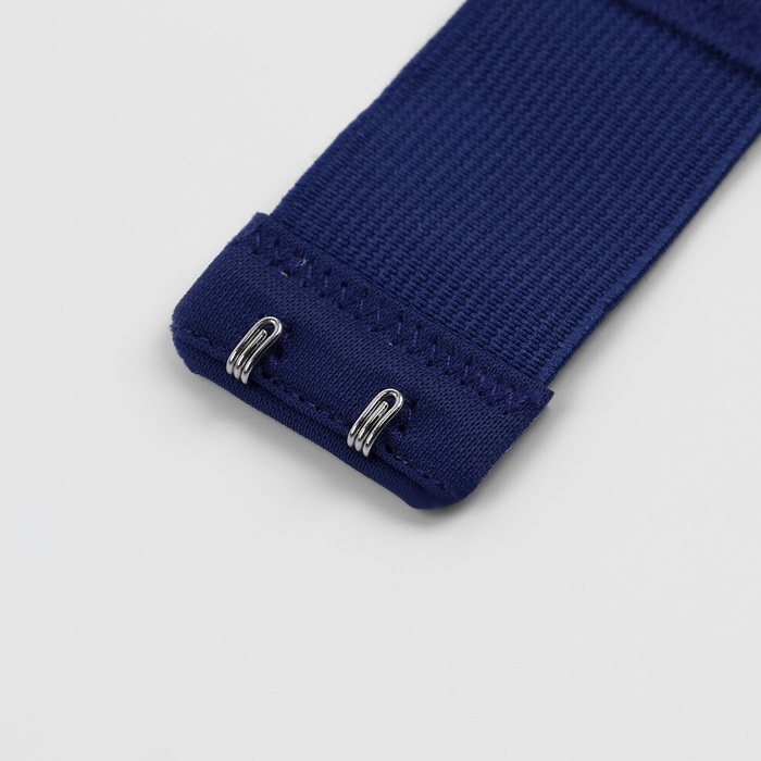 Застёжка-удлинитель для бюстгальтера, 3 ряда 2 крючка, 3,2 &times; 10,5 см, 5 шт, цвет тёмно-синий