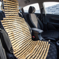 Накидка-массажер TORSO, на сиденье с капюшоном, 43&times;109 см, бамбук, бежевый