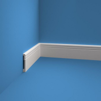 Плинтус пластиковый ударопрочный белый 80х12х2000мм Плинтус пластиковый ударопрочный белый 80х12х2000мм