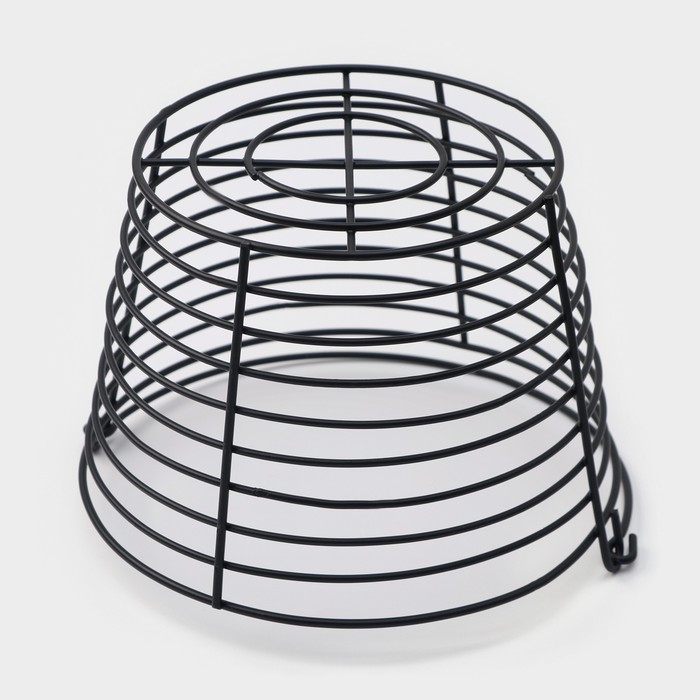 Фруктовница Доляна, 19,5&times;19,5&times;13 см, цвет чёрный