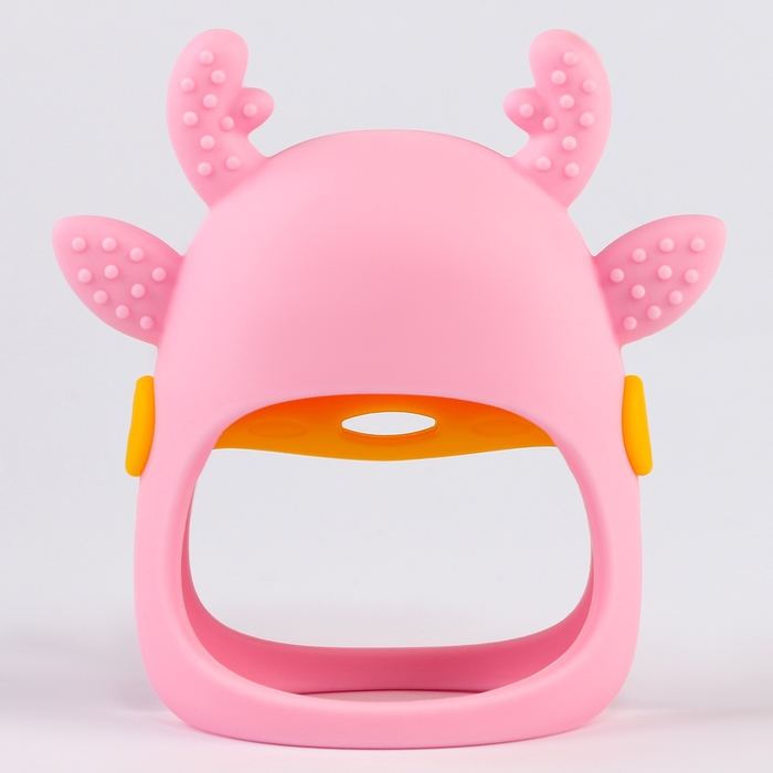 Прорезыватель для зубов &laquo;Оленёнок&raquo;, силиконовый, цвет розовый