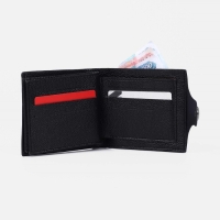 Портмоне мужское на магните, отдел для купюр, для монет, для карт, цвет чёрный Портмоне мужское на магните, отдел для купюр, для монет, для карт, цвет чёрный