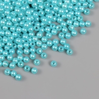 Набор бусин "Жемчуг" d 4 мм, 250 гр, голубая бирюза