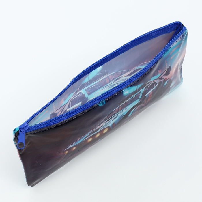 Косметичка-пенал на молнии, цвет синий Косметичка-пенал на молнии, цвет синий