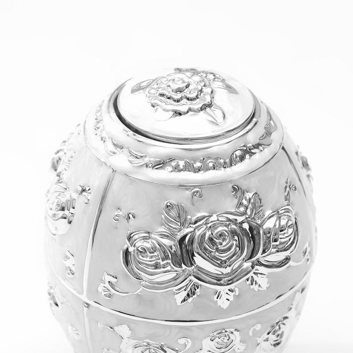 Подставка для зубочисток &laquo;Яйцо&raquo;, 11&times;7 см, цвет серебряный