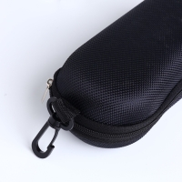 Футляр для очков на молнии, длина 16 см, цвет чёрный