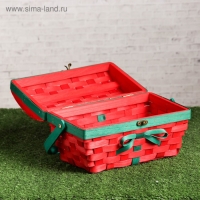 Сундук &laquo;Рождественский&raquo;, с ручкой, 27&times;16&times;21 см, шпон