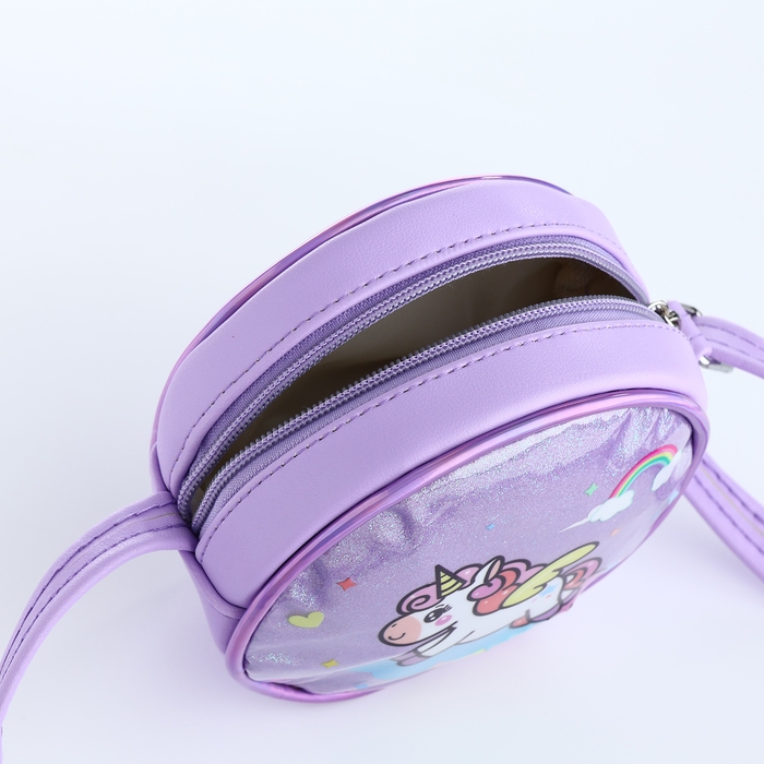 Сумка детская для девочки на молнии &laquo;Выбражулька&raquo;, цвет сиреневый