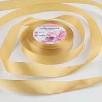 Лента атласная, 20 мм &times; 23 &plusmn; 1 м, цвет золотисто-бежевый №186