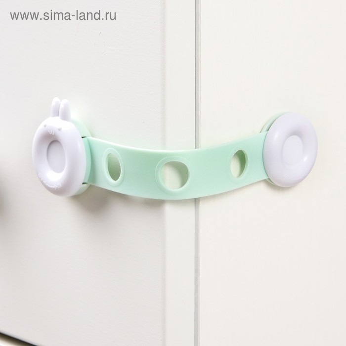 Набор блокираторов для дверей и ящиков, универсальные, гибкие, 2 шт., цвет бирюза, Крошка Я Набор блокираторов для дверей и ящиков, универсальные, гибкие, 2 шт., цвет бирюза, Крошка Я