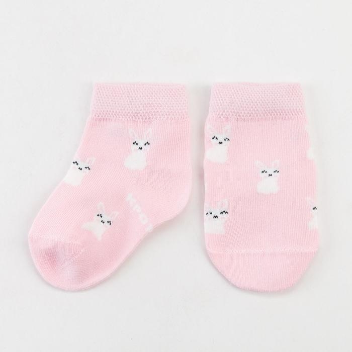 Носки детские Крошка Я «Зайчики», цвет розовый, 8-10 см Носки детские Крошка Я «Зайчики», цвет розовый, 8-10 см