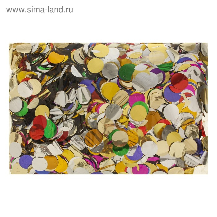 Наполнитель для шара &laquo;Конфетти круг&raquo;, d=2.5 см, фольга, цвет МИКС, 500 г