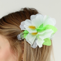 Гавайский набор «Тропики»: юбка, зажим, венок, цвет белый Гавайский набор «Тропики»: юбка, зажим, венок, цвет белый