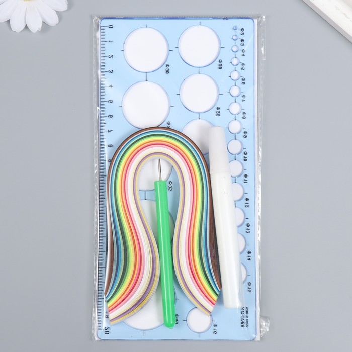 Набор для квиллинга (клей ПВА, инструмент для квиллинга, 240 полосок 0,5 см) МИКС Набор для квиллинга (клей ПВА, инструмент для квиллинга, 240 полосок 0,5 см) МИКС