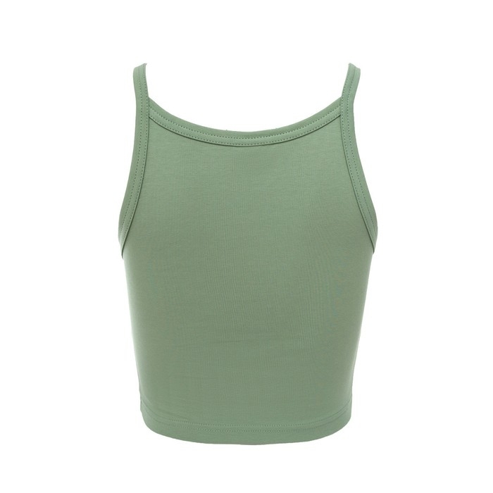 Майка укороченная женская MINAKU: Basic line цвет оливковый, р-р 42 Майка укороченная женская MINAKU: Basic line цвет оливковый, р-р 42