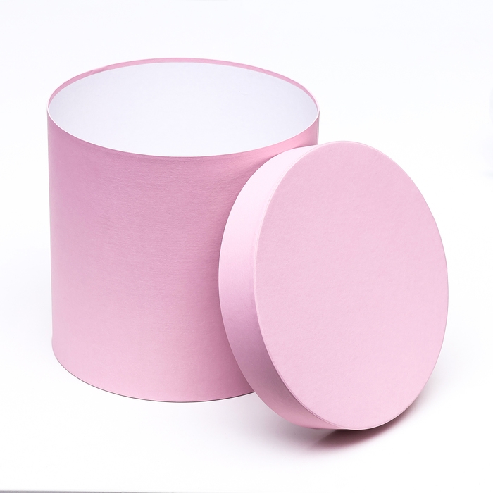 Шляпная коробка нежно розовая, 23 х 23 см