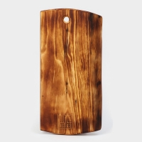 Доска разделочная в обжиге с кровостоком Wild Kitchen, 50&times;20-25&times;2,5 см, цельный массив кедра