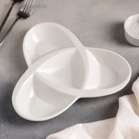 Менажница керамическая 4 ячейки «Трикветр», 21×2,5 см Менажница керамическая 4 ячейки «Трикветр», 21×2,5 см