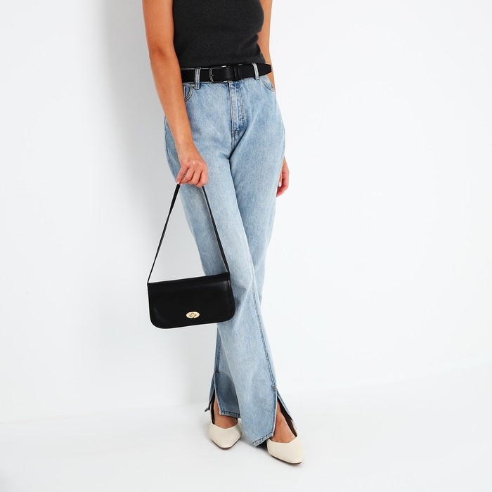 Сумка-мессенджер на застёжке, цвет чёрный Сумка-мессенджер на застёжке, цвет чёрный