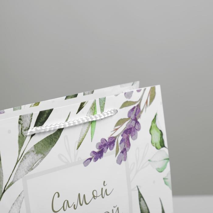 Пакет подарочный ламинированный, упаковка, &laquo;Best wishes&raquo;, ML 21 х 25 х 8 см