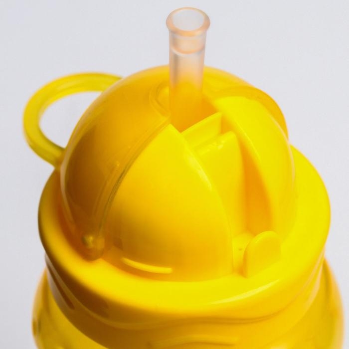 Поильник детский с силиконовой трубочкой, 350 мл., цвета МИКС