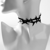 Чокер &laquo;Шипы&raquo; мягкие, на завязке, цвет бело-чёрный, 100 см