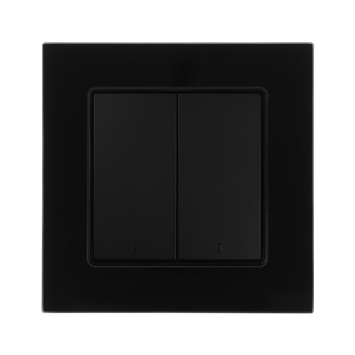 Выключатель TOT Glossy Glass, 10 А, 2 клавиши, с подсветкой, скрытый, стекло, черный Выключатель TOT Glossy Glass, 10 А, 2 клавиши, с подсветкой, скрытый, стекло, черный