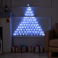 Гирлянда &laquo;Сеть-ёлка&raquo; 1 &times; 1 м, IP20, тёмная нить, 90 LED, свечение белое, 8 режимов, 220 В