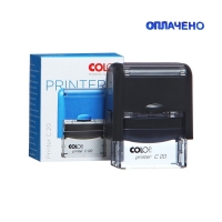 Штамп автоматический COLOP "Оплачено", 38 х 14 мм, чёрный Штамп автоматический COLOP "Оплачено", 38 х 14 мм, чёрный