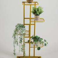 Подставка для цветов Greengo, 5 полок, 44 &times; 22 &times; 95 см, напольная, металл, цвет золотой