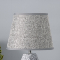 Настольная лампа с абажуром RISALUX «Виктория», 1×Е14, 40 Вт, серый, 20×20×32 см Настольная лампа с абажуром RISALUX «Виктория», 1×Е14, 40 Вт, серый, 20×20×32 см