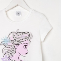 Футболка детская &laquo;Эльза&raquo;, Холодное сердце, рост 86-92, белый