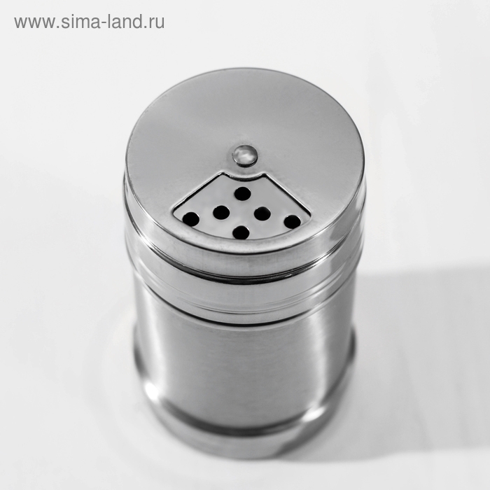 Солонка из нержавеющей стали &laquo;Металлик&raquo;, 280 мл, 6,3&times;10,5 см, цвет серебряный
