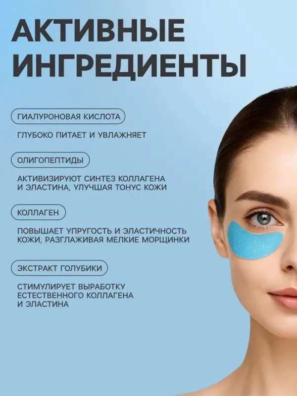 Патчи для глаз с экстрактом голубики