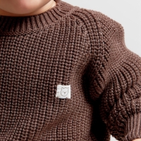 Джемпер вязаный Крошка Я, рост 92-98 см, коричневый