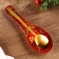 Подставка под ложку новогодняя Дорого внимание &laquo;Успеха&raquo;, 21,4 х 7,5 см, стекло