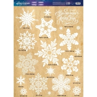 Наклейки новогодние на окна «Волшебные снежинки» , многоразовые, 50 х 70 см, Новый год Наклейки новогодние на окна «Волшебные снежинки» , многоразовые, 50 х 70 см, Новый год