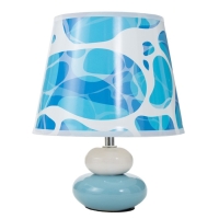 Настольная лампа "Морская волна" Е14 15Вт бело-голубой RISALUX